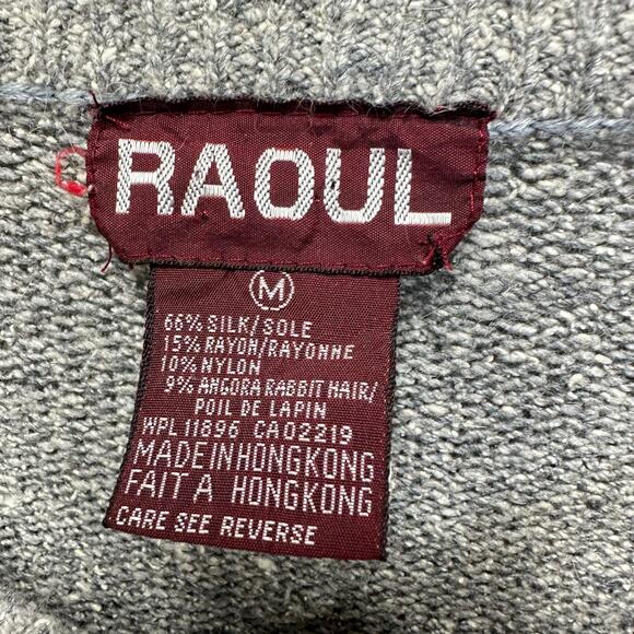 Vintage 80s silk/wool blend gray dolman sleeve sweater size medium - Picture 2 of 14